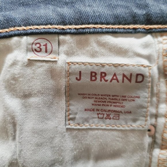 J Brand 805 INK Straight Leg Dark Wash Jean With Orange Threading Jeans Sz 31 - Picture 7 of 7